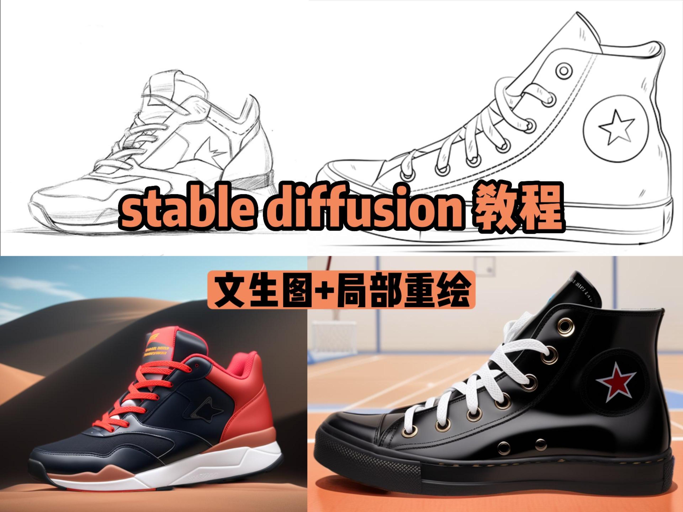 �˶�Ь��Ʒʵս����-ControlNet -lineart